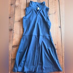 Gold Blue Sleeveless Dress